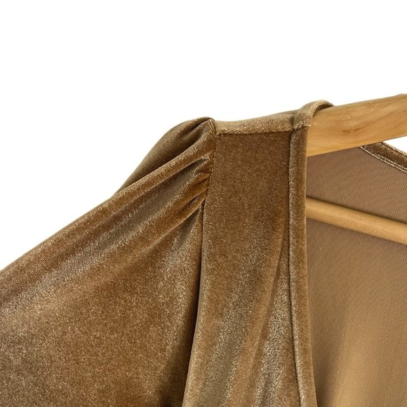 BALTIC BORN Meghan Gold Velvet Wrap Maxi Dress - Picture 8 of 11